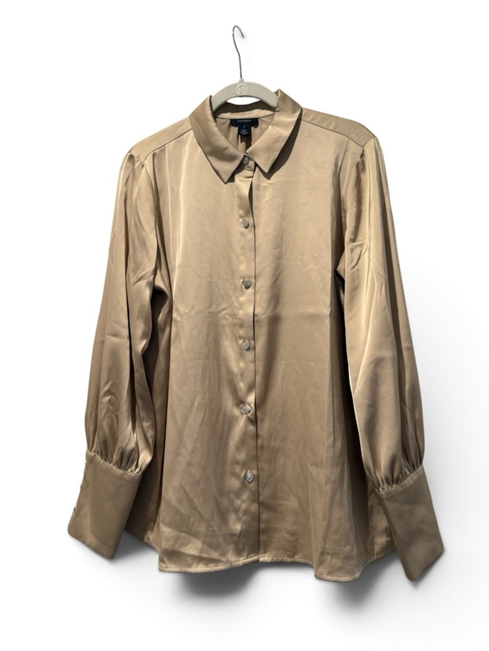 Halogen Long Sleeve Beige Top